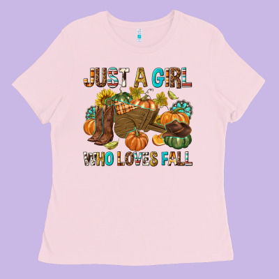 Just A Girl Who Loves Fall Ladies Tee Designed By Texasbilliewilder