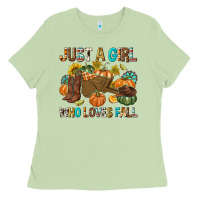 Matcha Just a Girl Who Loves Fall Ladies Tee - texasbilliewilder