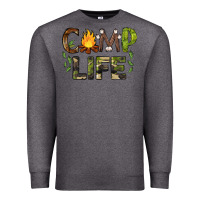 Charcoal Heather camp life Premium Sweatshirt - BarkalooDesign