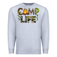 Heather Grey camp life Premium Sweatshirt - BarkalooDesign