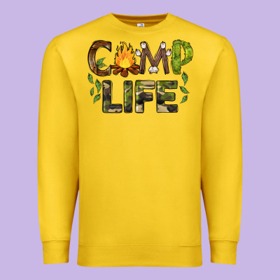 Camp Life Premium Sweatshirt Designed By Barkaloodesign