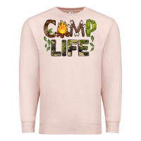 Pale Pink camp life Premium Sweatshirt - BarkalooDesign