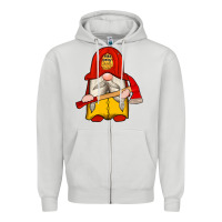 Dove Grey firefighter gnomes Zipper Hoodie - Artiststas