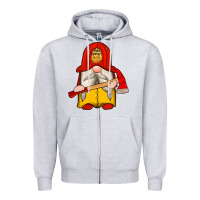 Heather Grey firefighter gnomes Zipper Hoodie - Artiststas