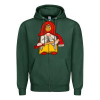 Sports Green firefighter gnomes Zipper Hoodie - Artiststas