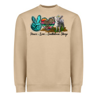 Peace Love Southdown Sheep Heavyweight Sweatshirt | Teevron