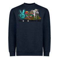 Navy Peace Love Southdown Sheep Heavyweight Sweatshirt - LillyAllenDesigns