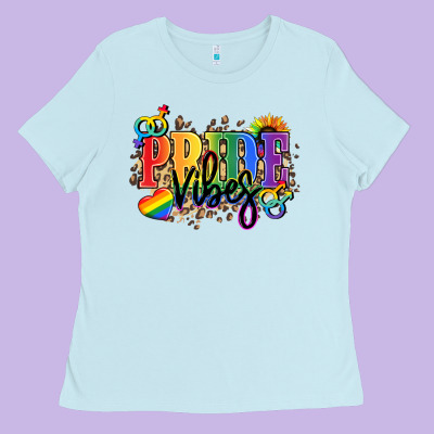 Pride Vibes Ladies Tee Designed By Nancycooperartshop