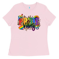 Bubblegum Pink Pride vibes Ladies Tee - NancyCooperArtShop