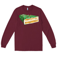 Burgundy green christmas cake fa element 1 Long Sleeve Tee - FaDigitalArtStudio