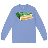 Colony Blue green christmas cake fa element 1 Long Sleeve Tee - FaDigitalArtStudio