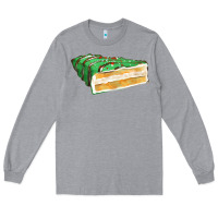 Heather Grey green christmas cake fa element 1 Long Sleeve Tee - FaDigitalArtStudio