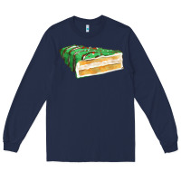 Navy green christmas cake fa element 1 Long Sleeve Tee - FaDigitalArtStudio