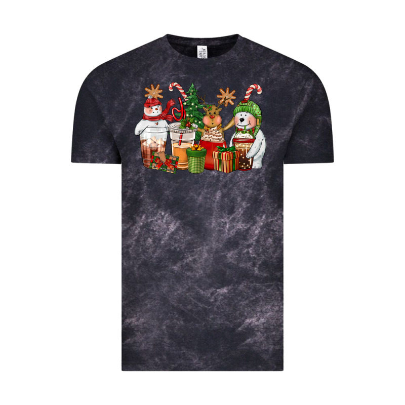Christmas Polar Bear Reindeer And Snowman Coffee C Vintage Tee by CowGirlArtShop | Teevron