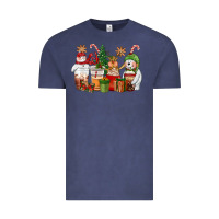 Vintage Denim christmas polar bear reindeer and snowman coffee c Vintage Tee - CowGirlArtShop