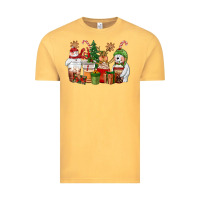 Vintage Mustard christmas polar bear reindeer and snowman coffee c Vintage Tee - CowGirlArtShop