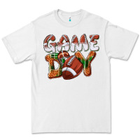 White Game day leopard Football Premium Tee - NancyCooperArtShop