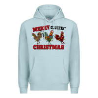 Blue Mist Merry Cluckin' Christmas Premium Hoodie - RanaPortraitStore