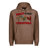 Chestnut Merry Cluckin' Christmas Premium Hoodie - RanaPortraitStore