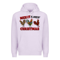 Lilac Merry Cluckin' Christmas Premium Hoodie - RanaPortraitStore