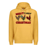 Mustard Merry Cluckin' Christmas Premium Hoodie - RanaPortraitStore