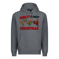 Rock Merry Cluckin' Christmas Premium Hoodie - RanaPortraitStore