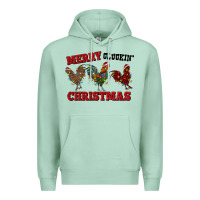 Seafoam Merry Cluckin' Christmas Premium Hoodie - RanaPortraitStore