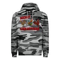 Slate Camo Merry Cluckin' Christmas Premium Hoodie - RanaPortraitStore
