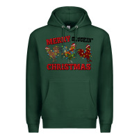 Sports Green Merry Cluckin' Christmas Premium Hoodie - RanaPortraitStore