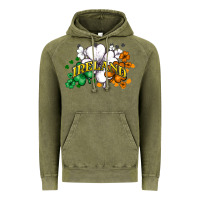 Vintage Olive St. Patrick's Ireland flag Vintage Hoodie - HowdyJamesFarm
