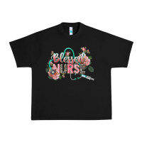 Black Blessed Nurse Urban Heavy Tee - CowGirlArtShop