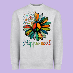 Daisy Peace Sign Hippie Soul Tshirt Flower Lovers Gifts Heavyweight Sweatshirt Designed By Longcreatives