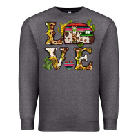 Charcoal Heather love caravan Premium Sweatshirt - BarkalooDesign
