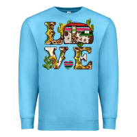 Ocean Blue love caravan Premium Sweatshirt - BarkalooDesign