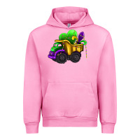 Fuchsia Pink loads of mardi gras truck Urban Hoodie - AdoDesignShop