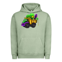 Pigment Oil Green loads of mardi gras truck Urban Hoodie - AdoDesignShop
