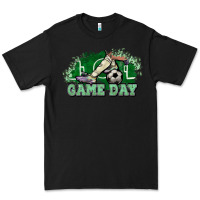 Black Game day Soccer Premium Tee - NancyCooperArtShop