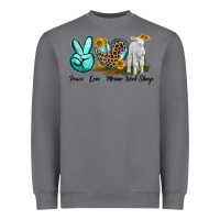 Storm Peace Love Merino Wool Sheep Heavyweight Sweatshirt - LillyAllenDesigns