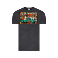 Vintage Black merry christmas farm truck Vintage Tee - Jasminsmagicworld