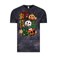 Cloud Black ho ho ho christmas Vintage Tee - CowGirlArtShop