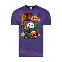 Cloud Purple ho ho ho christmas Vintage Tee - CowGirlArtShop