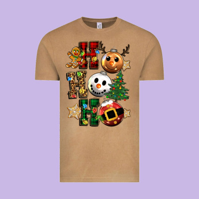 Ho Ho Ho Christmas Vintage Tee Designed By Cowgirlartshop