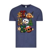 Vintage Denim ho ho ho christmas Vintage Tee - CowGirlArtShop