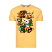 Vintage Mustard ho ho ho christmas Vintage Tee - CowGirlArtShop