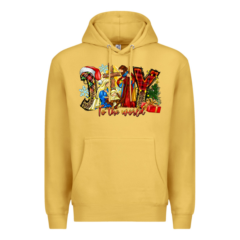 Joy To The World Premium Hoodie by CowhideDigitalArt | Teevron