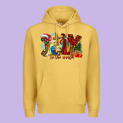 Joy To The World Premium Hoodie Designed By Cowhidedigitalart