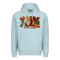 Blue Mist Joy To The World Premium Hoodie - CowhideDigitalArt