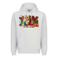 Dove Grey Joy To The World Premium Hoodie - CowhideDigitalArt