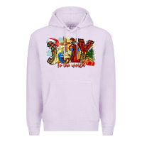 Lilac Joy To The World Premium Hoodie - CowhideDigitalArt