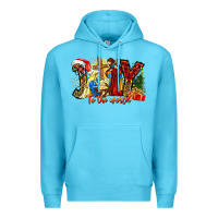 Ocean Blue Joy To The World Premium Hoodie - CowhideDigitalArt